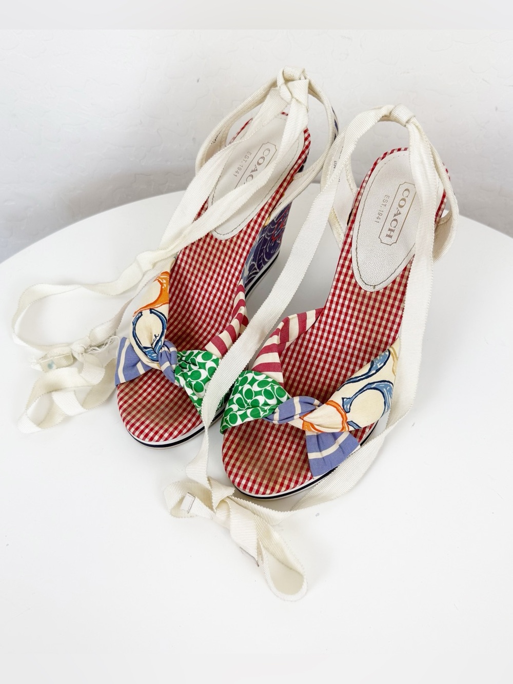 Coach Tammie Patchwork Wedges - Picture 2 of 12